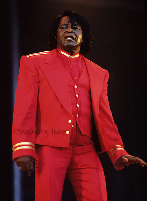 James Brown on stage