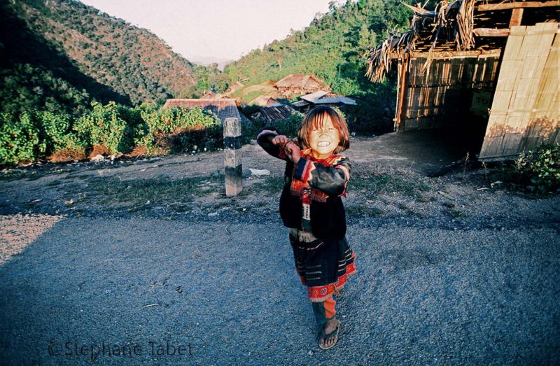 Little girl in traditional clothing north Thailand