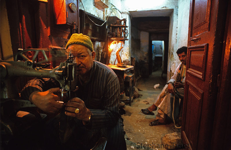 Tailor and shisha smoker Cairo Egypt