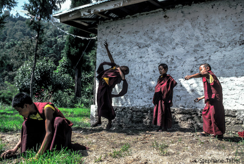young-monks-playing-Sikkim-India
