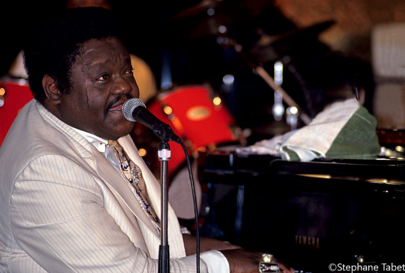 Fats Domino playing piano