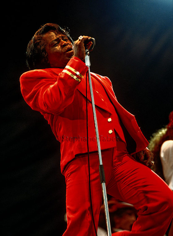 James Brown on stage