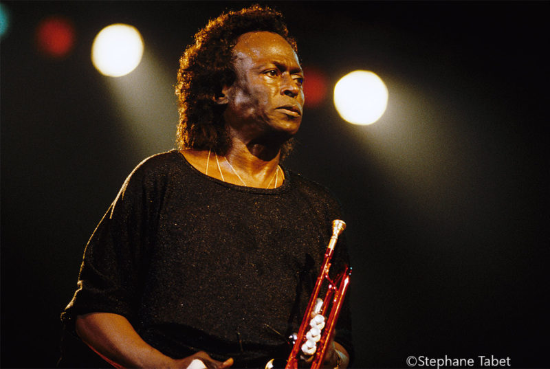 Miles Davis looking straight ahead