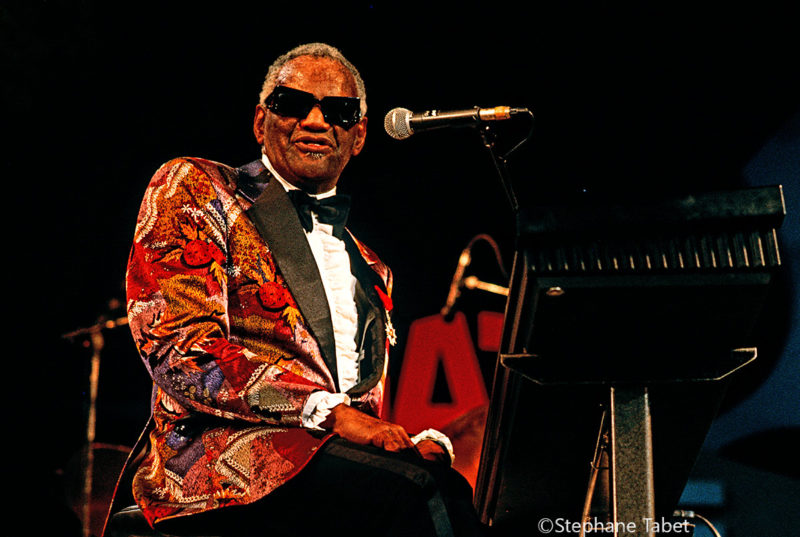 Ray Charles playing on stage