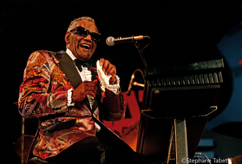 Ray Charles playing on stage