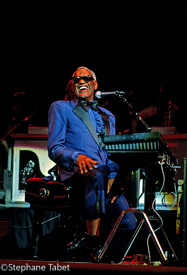 Ray Charles playing on stage