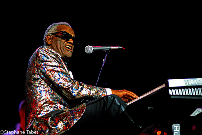 Ray Charles playing on stage