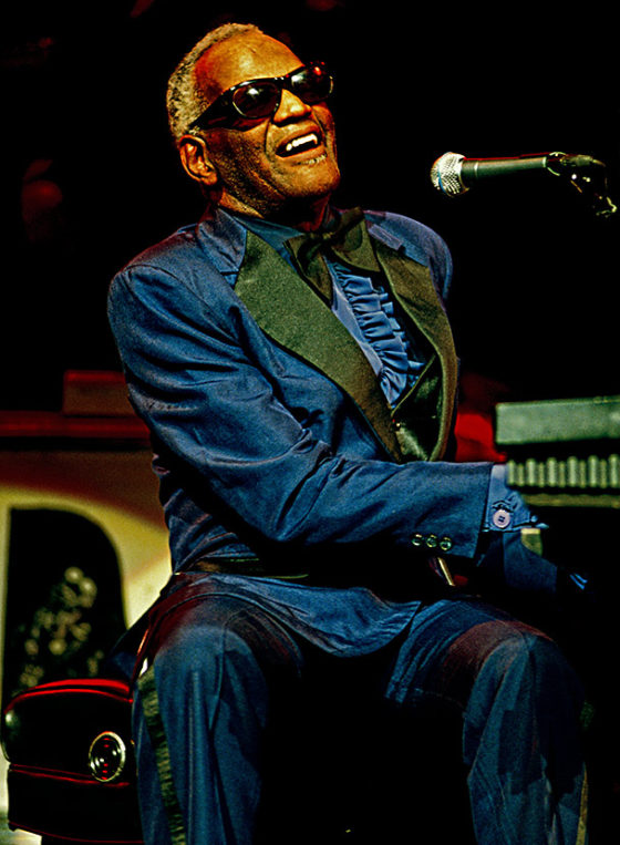 Ray Charles playing on stage