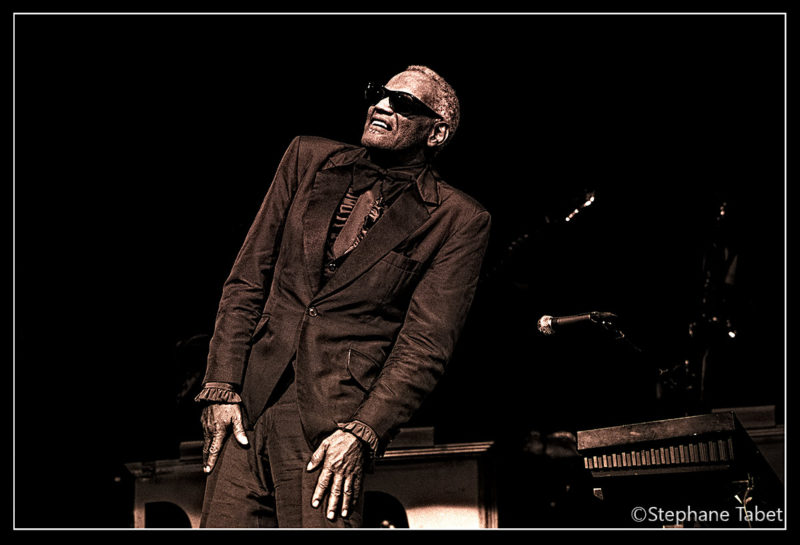 Ray Charles playing on stage