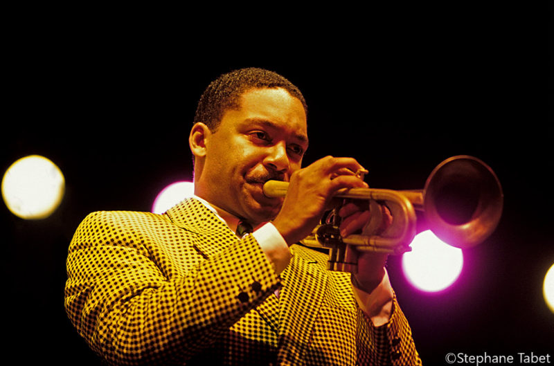 Wynton Marsalis playing trumpet